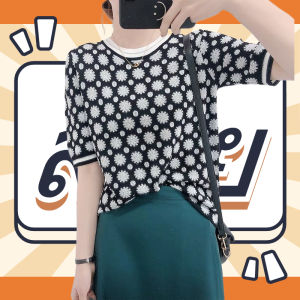 LH.Sunshine งานใหม่กริ๊บบเลยจ้าสาวๆ เสื้อยืดคอกลม ลายใหม่ดีเทลสดใสกับดอกไม้น่ารักชิคๆ ผ้านิ่มสวมใส่สบาย ราคาสบายกระเป๋ามากแม่