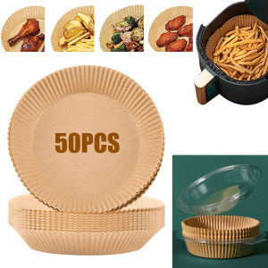 100PCS Air Fryer Parchment Paper Liners NonStick Oil-proof Disposable Paper Tray Round Baking Paper