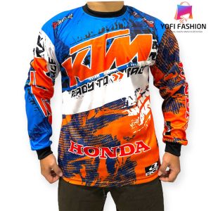 JERSEY BALAP CROSS KAOS TRAIL LENGAN PANJANG FULL PRINTING