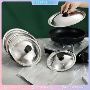 1PC Stainless Steel Pot Lid Replacement Thickened Universal Lids for Pans Cover Cookware Bakeware Frying Pan Wok Grease 24CM/26CM
