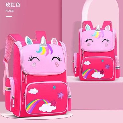 Girls Unicorn Schoolbags Cartoon Backpack Kindergarten Primary School ...