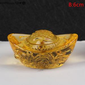 WP💓💛💖 Chinese Feng Shui Yuan Bao Dragon Pattern Ingot Lucky Blessing Home Ornament