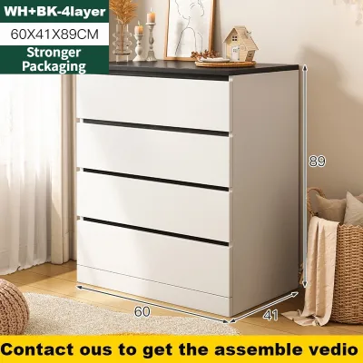 KEKEE 5 Layer Drawer Cabinet With Storage Almari Baju Chest Drawer White Putih Storage Wardrobe Home Almari Pakaian Waterproof Moisture-proof 柜子