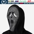 Topeng Seram Halloween Krystal Glitter Skull Scary Mask Pesta Cosplay Topeng Tengkorak Ghost. 