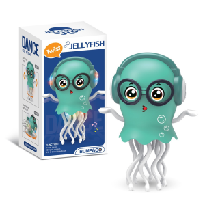 Electric dancing jellyfish magic light music octopus octopus octopus induction toy with glasses Electric Sensor Escape Automatically Avoid Obstacles Decompression Octopus Toys Super Fun to Dance When