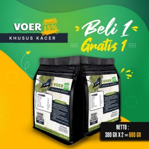 BELI 1 GRATIS 1 MAKANAN BURUNG KACER | VOER HARIAN | VOER NUTRISI KOMPLIT |  VOER KHUSUS KACER 15% 300GR