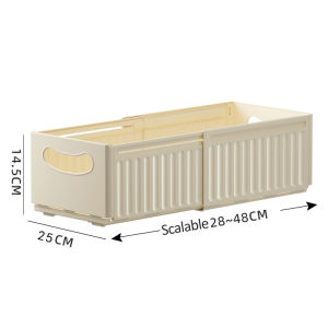 Retractable Drawer Organizer Storage Box for Clothes Cabinet Layered Desktop Storage Boxes Organizers Adjustable Kitchen Storage Box Household Layered Sorting Storage Box