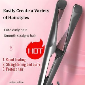 Spiral Curling Iron Automatic 2-in-1 Hair Styler Electric Heat Curling Straightening Dual Use Hair Tool