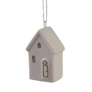 Festival White Ceramic Holiday Charm Festival Charm Ceramic Hanging Pendant for Christmas Tree and Home Decorations