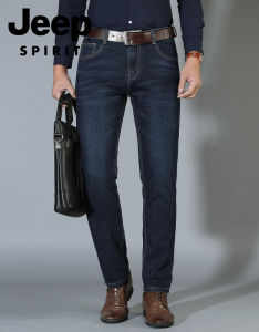 JEEP SPIRIT Mens Jeans Fall Loose Straight Casual Pants Summer Thin Pants Spring and Autumn Long Pants Business