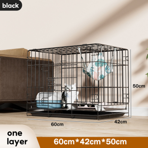 Foldable pet cage cat cage for dog with Poop Tray Heavy Duty Pet Collapsible Cage