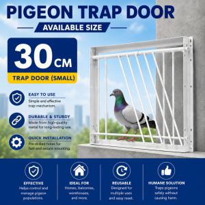 Bird Pigeon Trap Door Stainless Steel Frame Trapping Cage YC-PG836