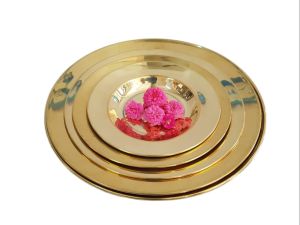 Brass byfa SET1296 เซ็ต 5 ใบ จานทองเหลือง ปั้ม แผ่นทองเหลืองนำเข้าจากญี่ปุ่น ขนาด 6 78910นิ้ว