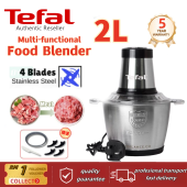 【Tefal】5-Year Warranty 2L Malaysia 300W Electric Meat Grinder Blender Pengisar Bawang Putih Garlic Chopper Stainless Steel Blender Food Mixer