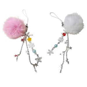 Fashionable Snowflake Mobile Strap Stylish Beaded Phone Lanyard Winter Holiday Mobile Accessory for Women and Girls