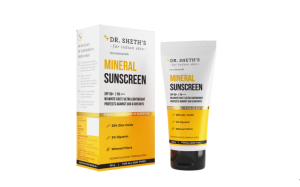 Dr. Sheths Mineral Sunscreen SPF 50 PA+++ | Water Proof Sunscreen | No White Cast | Quick-absorbing | Ultra Lightweight & Non-sticky | 25% Zinc Oxide | for All Skin Types | for Women & Men | 50g