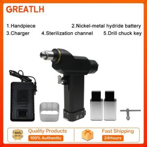 GREATLH Electric Micro Cannulated Drill for Trauma Surgery Orthopedics Bone Drill Set Veterinary Cannulated Drill