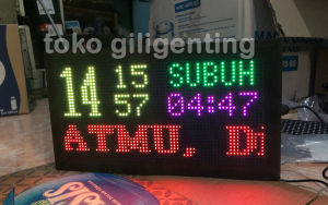 JAM SHOLAT IQOMAH DIGITAL JWS001-RGB MULTI COLOR 37x20x5cm CANTIK AWET BERGARANSI high quality