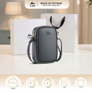 Bộ hộp quà trắng LATA (Túi đeo chéo nữ LATA HN124 + Hộp quà HQ2T + Túi giấy TG2T + Túi rút BVR3838 + Thiệp cảm ơn BT1)