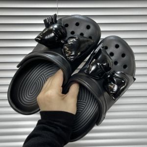 IELGY รองเท้าแตะผู้หญิง Bowknot หลุมรองเท้า