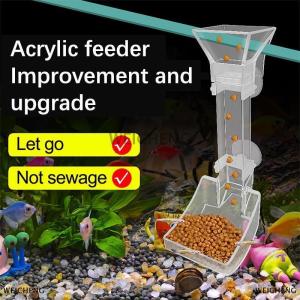 [COD] WEICHENG Aquarium trong suốt cho ăn Ống Set Acrylic Aquarium Feeder tôm Feeder cho ăn container phụ kiện công cụ