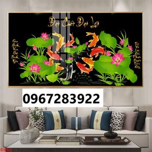 Tranh gạch cá chép đẹp cao cấp