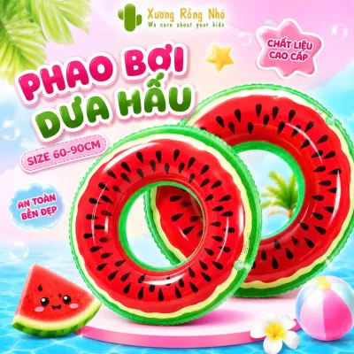 Phao Bơi Tròn Họa Tiết Quả Dưa Hấu Phao Bơi Nhiều Kích Thước Khác Nhau Phù Hợp Cho Trẻ Em Và Người Lớn Xương Rồng Nhỏ