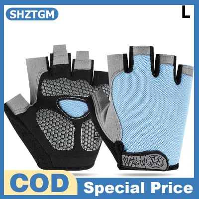 SHZTGM Half Finger Anti Slip Gym Gloves Fitness Breathable for Men Women Weight Lifting Workout Sports Training Durable Design