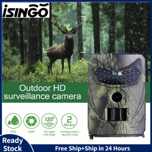 iSingo PR100 1080P Outdoor Trail Camera 12MP New Wild Animal Detector Cameras HD Waterproof Monitoring Infrared Cam Night Vision Photo Trap