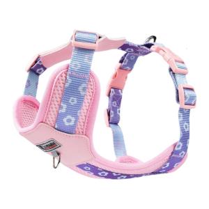 Đai yếm cho chó màu sáng cho chó nhỏ điều chỉnh thiết kế với vải nylon thoáng khí để sử dụng đi bộ thoải mái