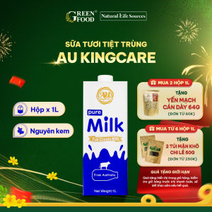 Sữa tươi tiệt trùng AU KingCare nguyên kem không đường 1L - sữa tươi 100% độ béo cao 3.3% giàu Protein bổ sung Canxi nhập khẩu trực tiếp từ Úc