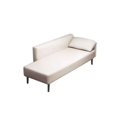 [Cozy ]Italian Style Light Luxury Living Room Leather Art Chaise Lounge Simple Ho Homestay Bedroom Bed End Stool Lazy Sofa Chaise Lounge