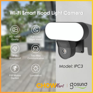 【GOSUND】IPC3 Wi-Fi Smart Flood Light Camera IP65 Waterproof Two-way Communication  PIR Motion Detectionv Lumination