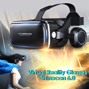 BERGARANSI Shinecon 6.0 VR Box untuk semua hp Virtual Reality Glasses dengan Headphone