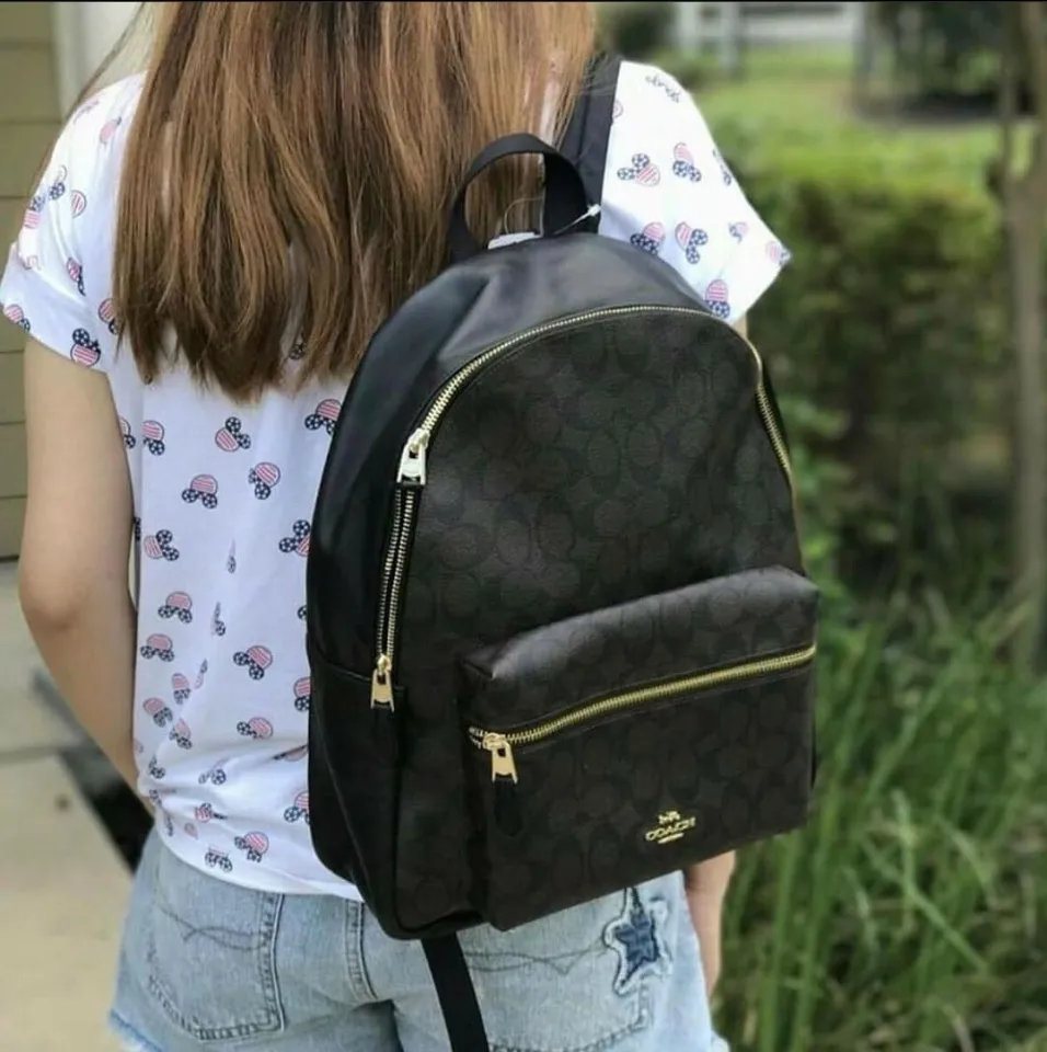 Coach charlie backpack large size best sale