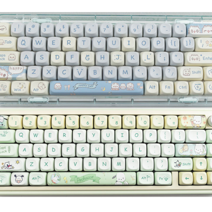 KBDiy 144 Keys MOA Profile PBT Cute Dogs Cat Keycaps Custom Cartoon
