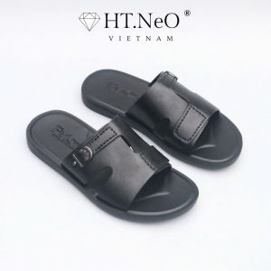 Dép Nam - Dép Nam Quai Ngang Thời Trang HT.NeO Da Bò Nhập Khẩu êm Mềm Cao Cấp DL-125