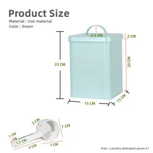Shiok Living 🚀 Detergent storage box with lid and scoop Multipurpose Washing Powder Container Household Detergent Box