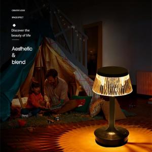RGB LED Diamond Crystal Projection Desk Lamp Table Lamps USB Charging Touch Sensor Restaurant Bar Decoration Table Lights Romantic Night Light