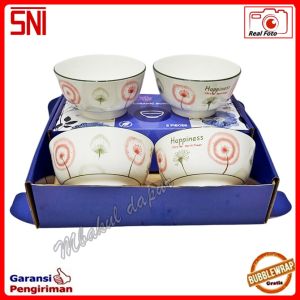 Mangkok Keramik Set Mangkuk Set Hampers Motif Japan Peralatan Makan Keramik 2 4 Pc Per Set