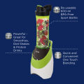 Oster MyBlend Personal Blender with Green 20oz Travel Sports Bottle - 250 watts, Ice-Crushing, Portable Tumbler, Blender Shaker (Juicer and Portable Blender). 