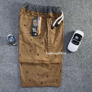 Celana Pendek Pria Santai Motif Bahan Stretch [27-44] Jumbo Big Size RPD02A