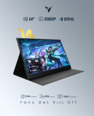 【Local Warehouse】VFLOW Portable Monitor Portable Monitor 14 Inch FHD Ultra-Slim for Laptop Monitor External monitoDual Speakers Extender Display. with Smart Cover for LaptopPC Phone Xbox switch PS4/5 App 【Delivered Whinin 72 Hours】