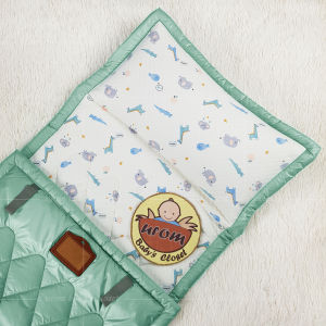 [HỎA TỐC 4H] Bộ nệm gối gấp gọn 2 trong 1 cotton chần bông mềm êm size 60x130cm cho bé đi học mầm non mẫu giáo nhà trẻ Urombaby