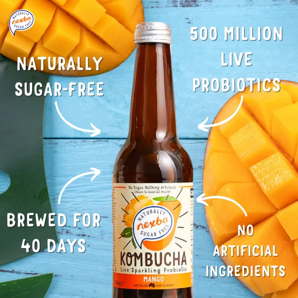 Australias Nexba Kombucha Brewed Sugar-Free Probiotics Drinks