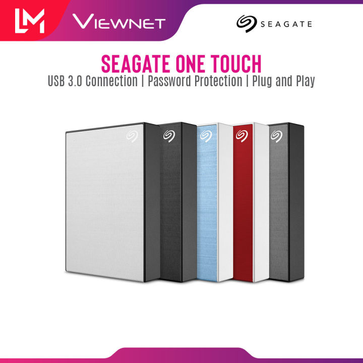 Seagate 4TB One Touch Portable External Hard Disk Drive with Password