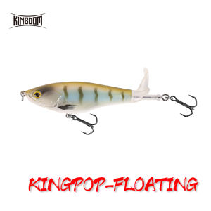 Kingdom Fishing Lure Kingpop Propeller 90mm 11g/110mm 17g Hard Wobblers Floating Topwater Pencil Bait For Bass Pike etc Artificial Bait Free Rotated Tail