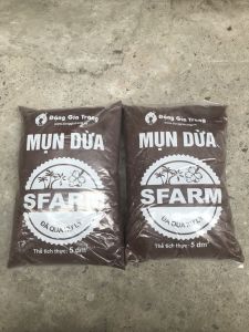 Giá thể mùn dừa Sfarm Đặng Gia Trang túi 5dm (1.4kg) mùn dừa đã qua xử lý dùng trộn đất trồng rau