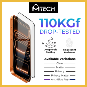 MTech for iPhone 18 Pro Max Screen Protector 17 16 16e 17e 15 14 Air Full Cover Tempered Glass Clear Matte