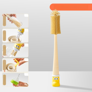 🔥Hot Sale🔥Long Handle Cleaning Cup Brush Multifunctional Crevice Brush Five In One Cup Brush Set Long Handle Silicone Bottle Brush Straw Cleaning Tool Lid Gap Cleaner For Travel Mugs Water Bottles Lid Gap Cleaner Cup Brush